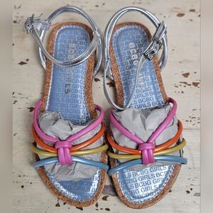 BCBG DESIREE Girls Sandals Youth 1M, 4M Colorblock‎ NEW